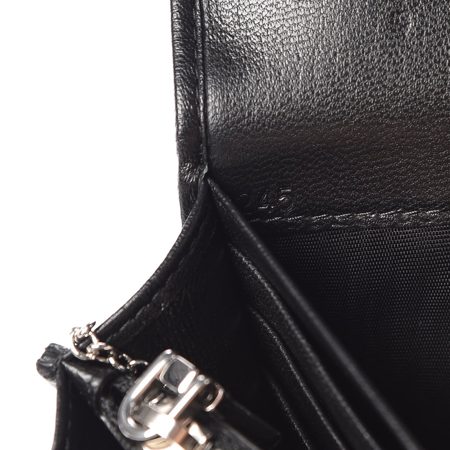 Nappa Matelasse Flap Wallet Black
