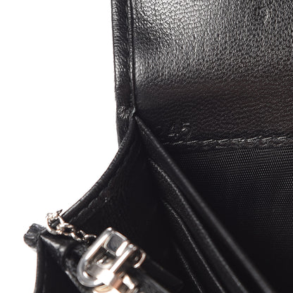 Miu Miu Nappa Matelasse Flap Wallet Black 8 of 9
