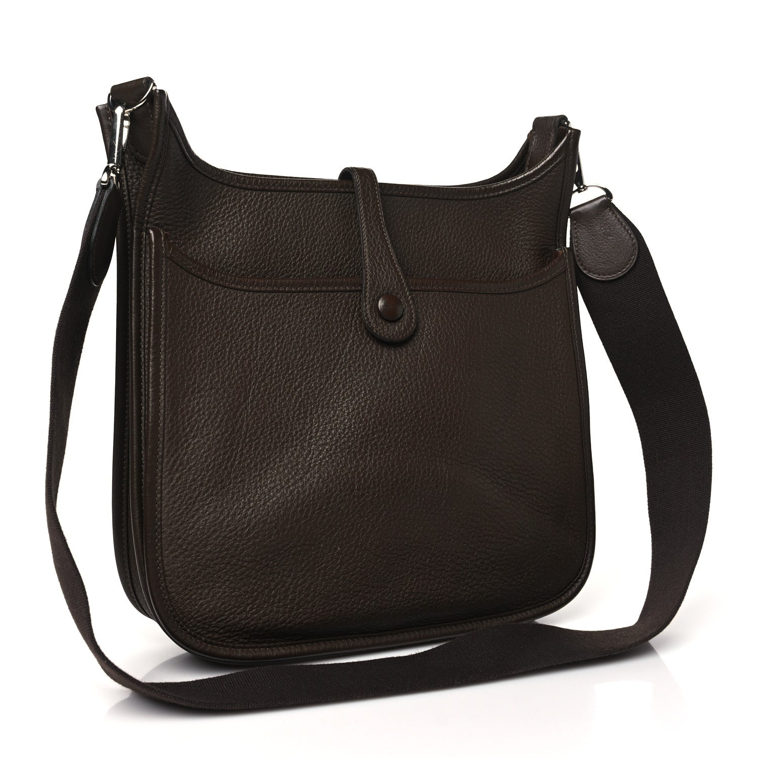 Hermes Taurillon Clemence Evelyne II PM Chocolate 3 of 10