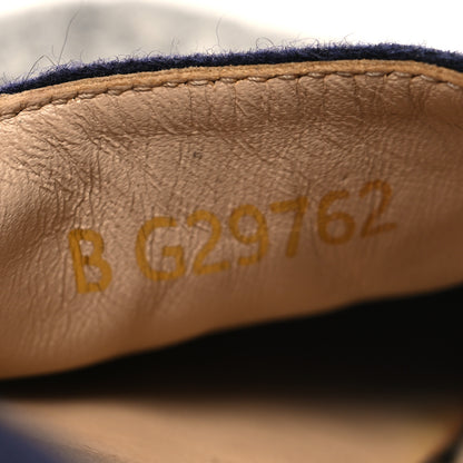 Chanel Velvet Tweed CC Espadrilles 36 Navy Grey 7 of 11