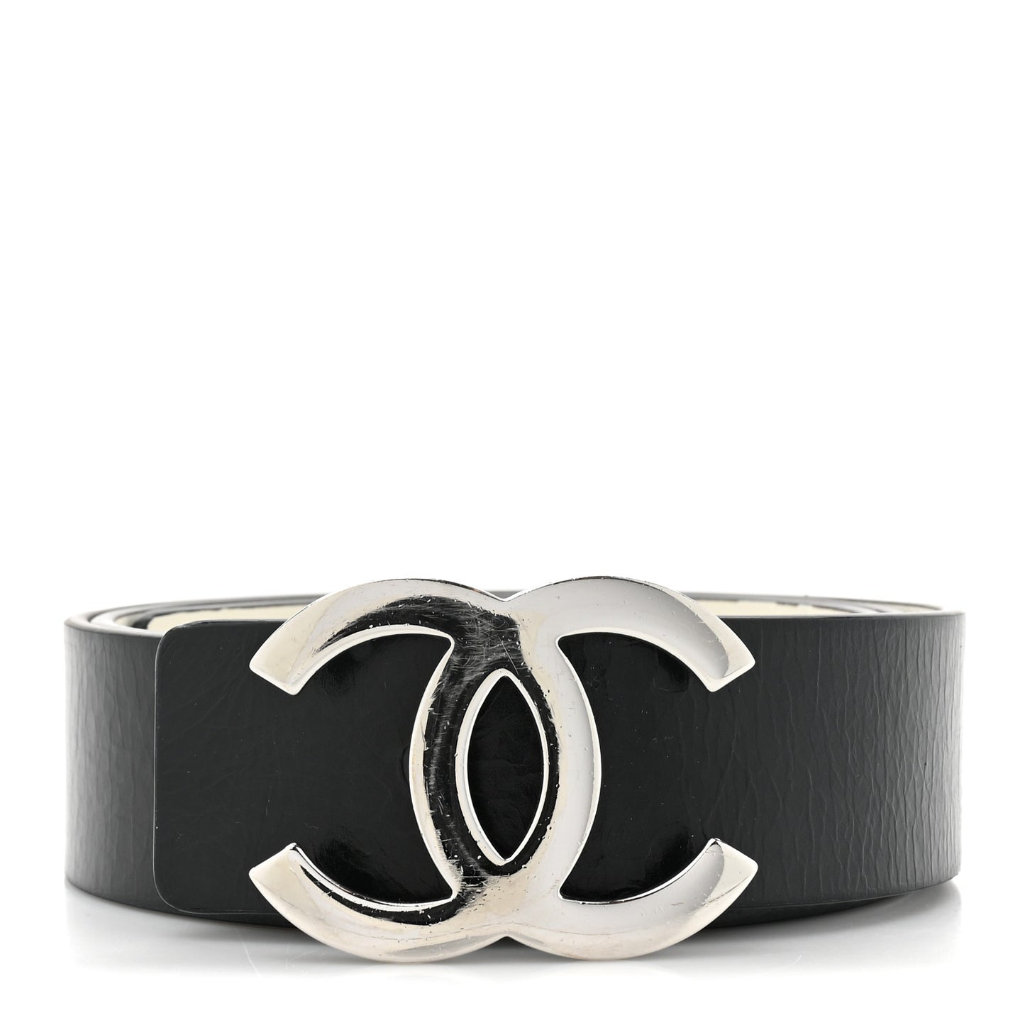 Patent Calfskin CC Reversible Belt 85 34 Black White