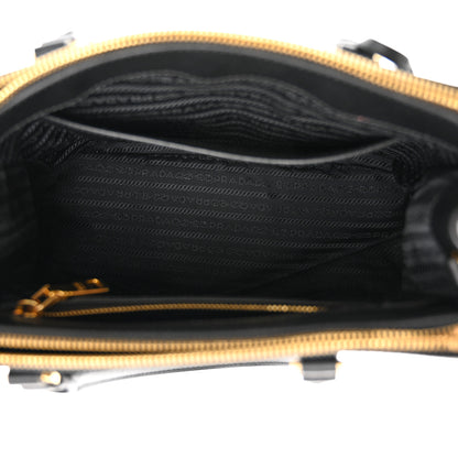 Prada Saffiano Small Galleria Double Zip Tote Black 5 of 9