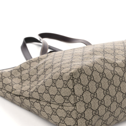 Gucci GG Supreme Monogram Medium Zippered Shopping Tote Dark Brown 9 of 16