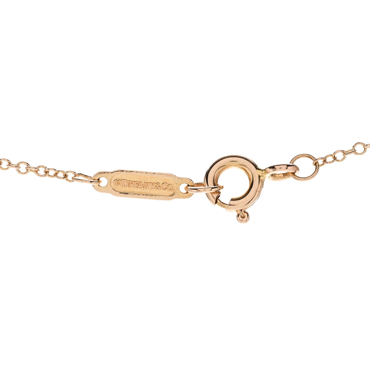18K Rose Gold Diamond Mini Metro Peace Pendant Necklace