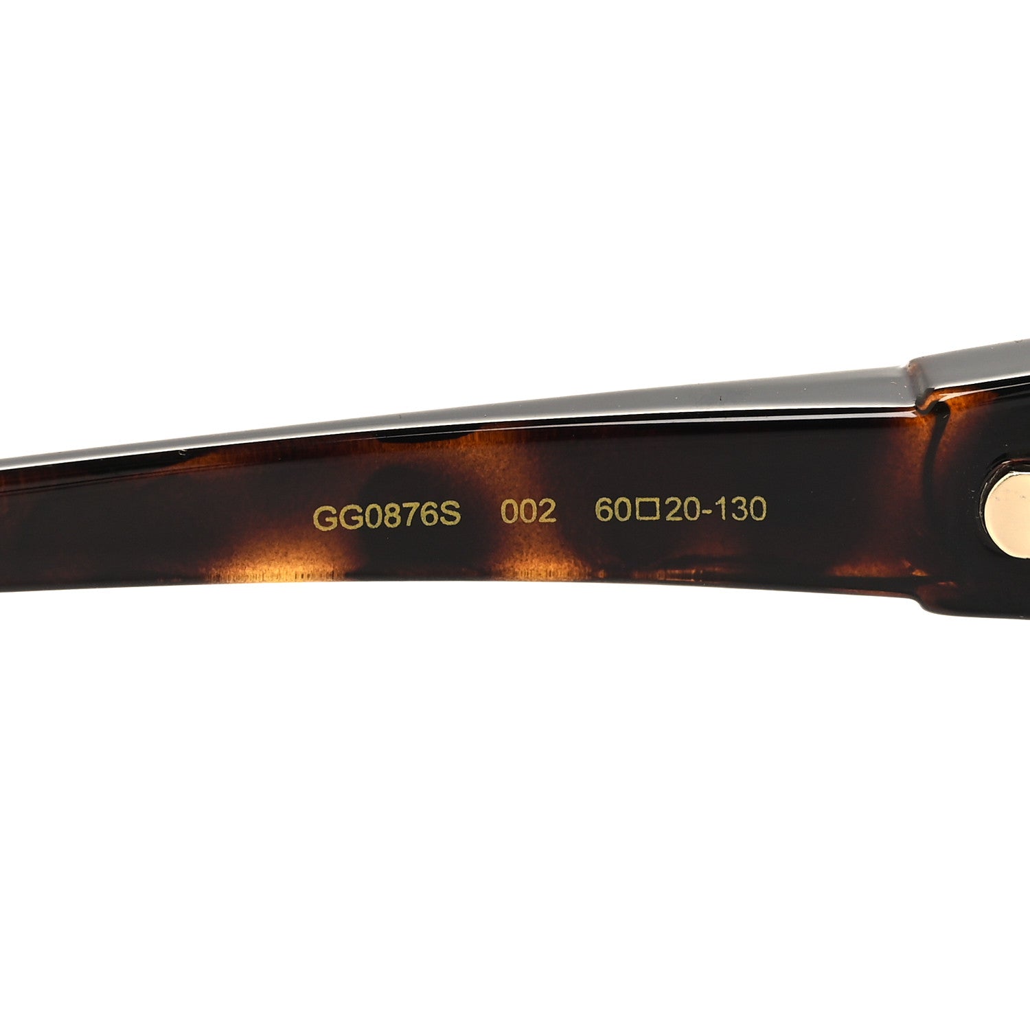 Gucci Acetate Square Frame Sunglasses GG0876S Tortoise 6 of 8