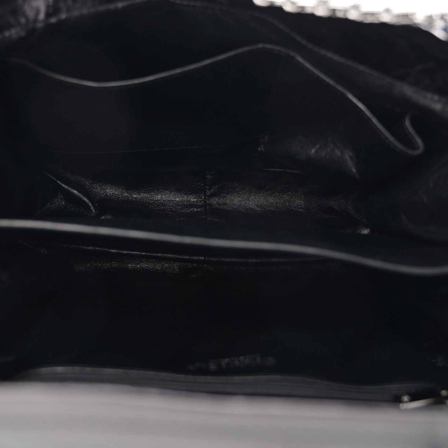 Metallic Aged Calfskin Quilted Reissue 2.55 Accordion Flap Black