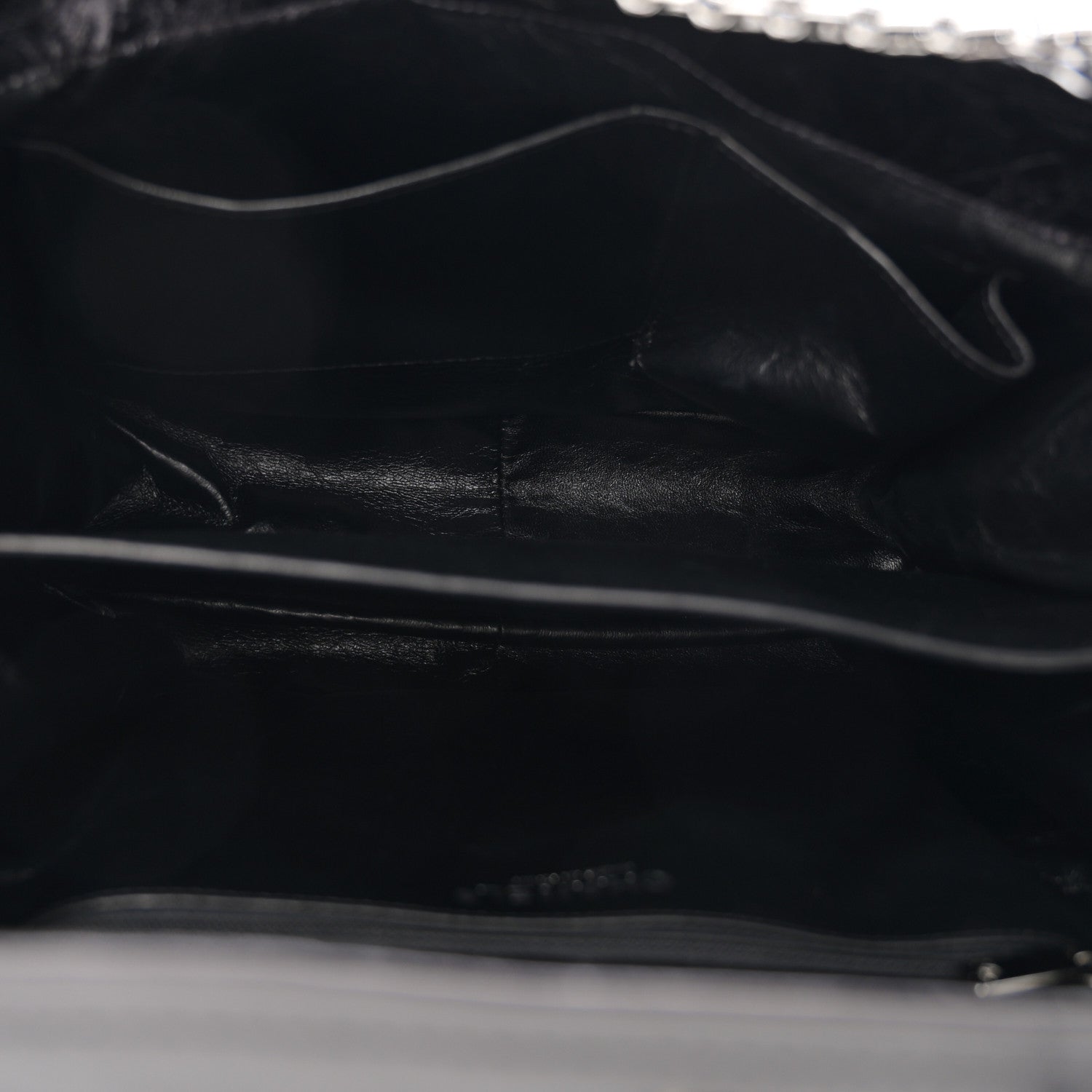 Chanel Metallic Aged Calfskin Quilted Reissue 2.55 Accordion Flap Black 5 of 11