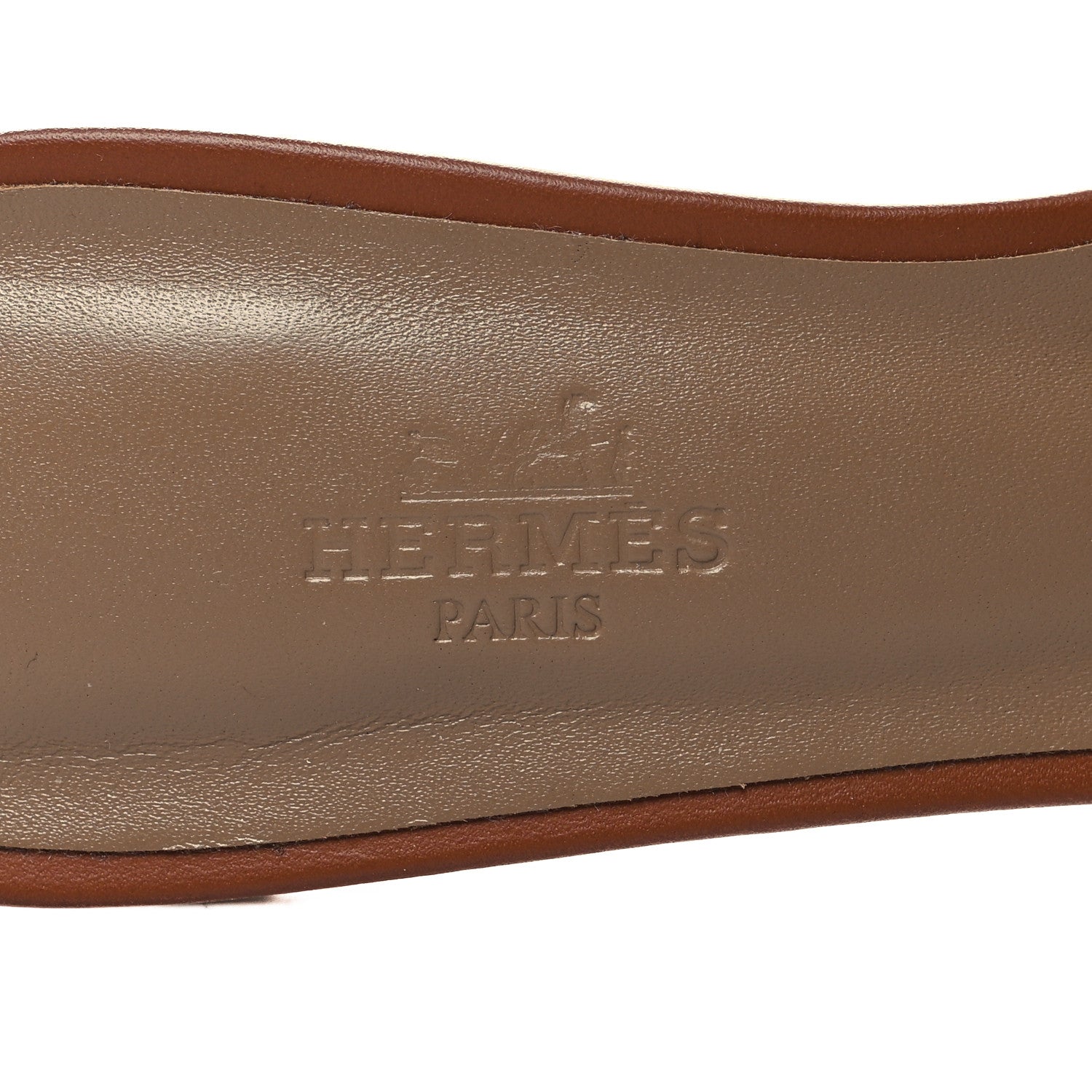 Hermes Calfskin Oasis Sandals 38 Gold 8 of 8