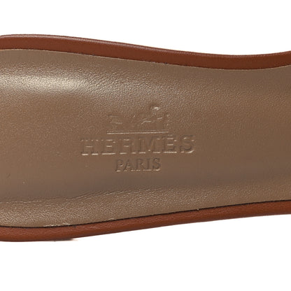 Hermes Calfskin Oasis Sandals 38 Gold 8 of 8