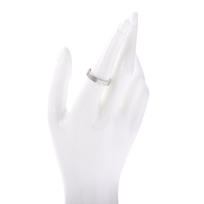 Cartier 18K White Gold 3.5mm LOVE Wedding Band Ring 57 8 2 of 4