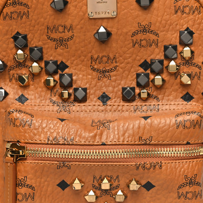 MCM Visetos Studded Small Stark M Backpack Cognac 7 of 9