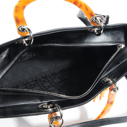 Christian Dior Canvas Large Lady Dior Dark Brown 5 of 10