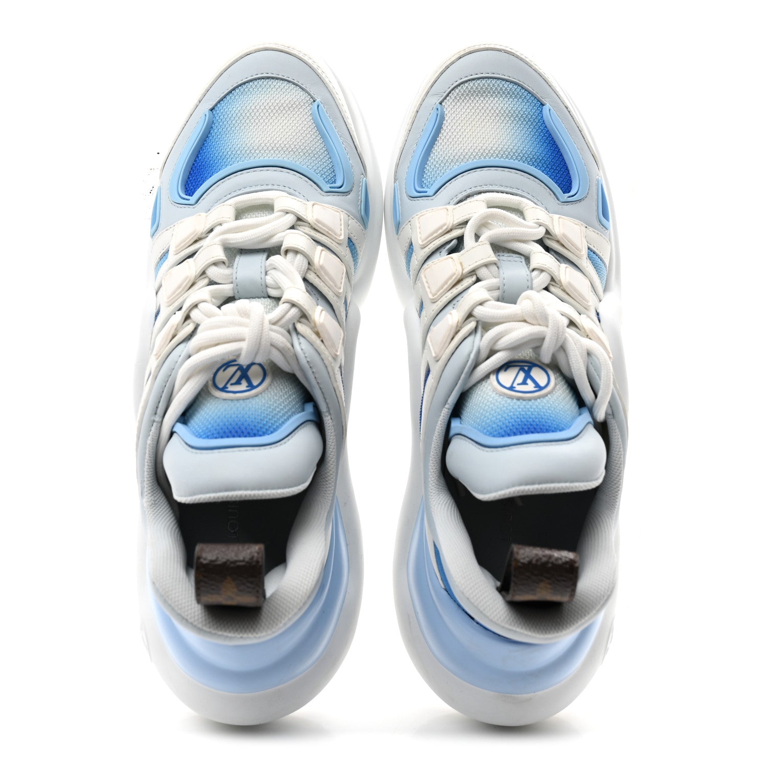 Louis Vuitton Calfskin LV Archlight Gradient Sneakers 38 Light Blue 2 of 9