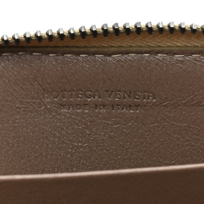 Bottega Veneta Metallic Nappa Intrecciato Zip Around Coin Purse Gold 8 of 10