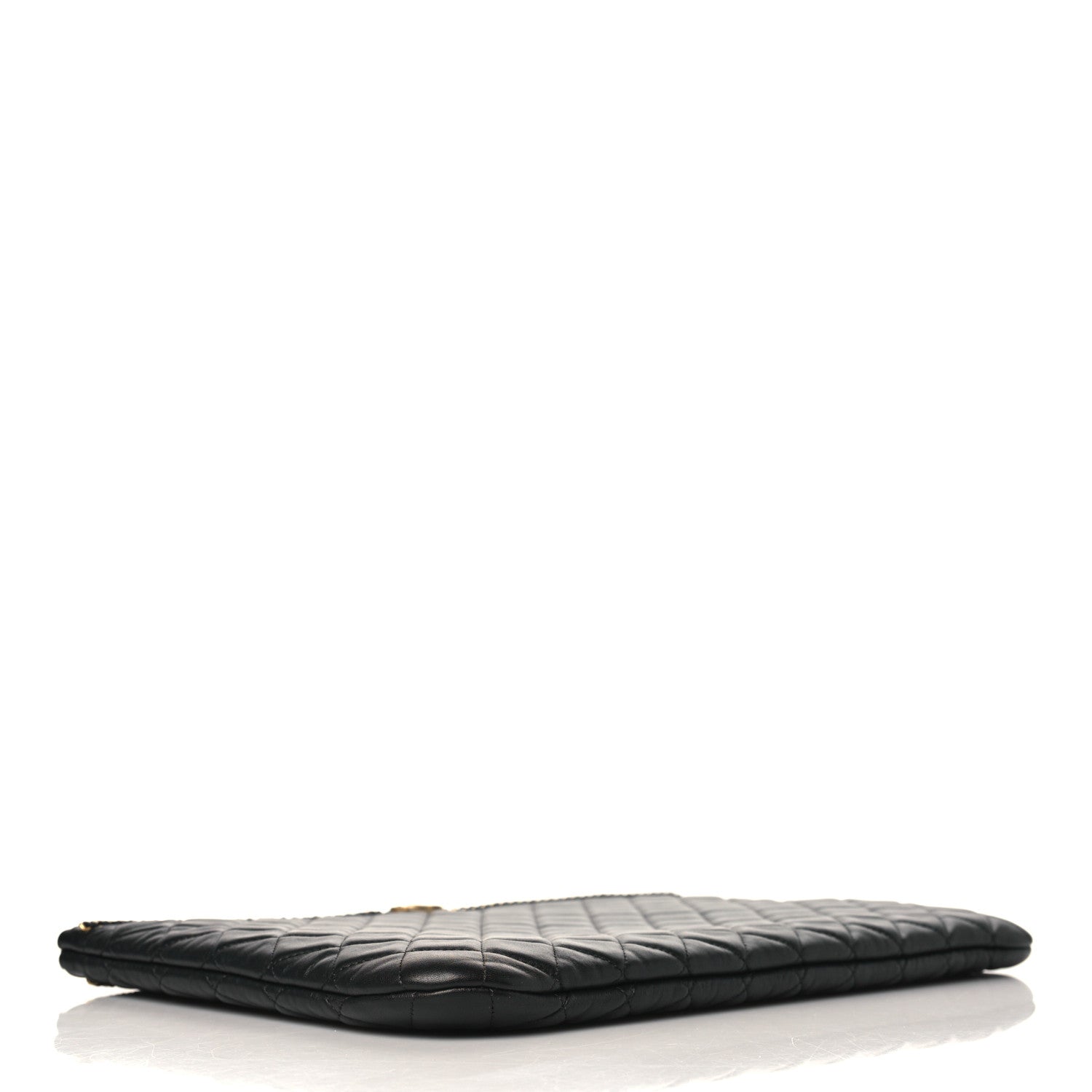 Chanel Calfskin Quilted Large Boy Chain Around Cosmetic Case Black 4 of 8
