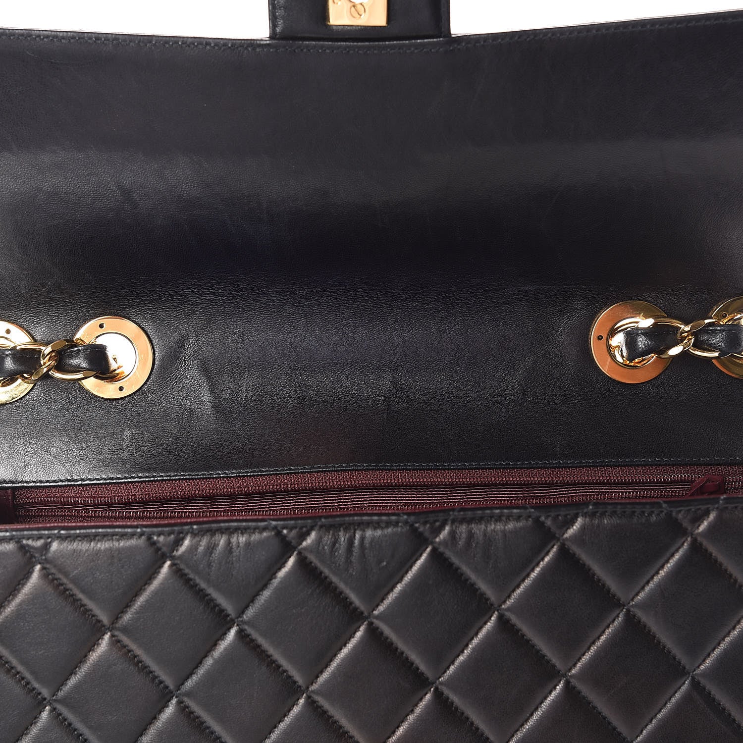 Chanel Lambskin Quilted Jumbo Single Flap Black 15 of 17