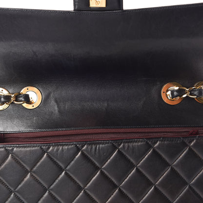Chanel Lambskin Quilted Jumbo Single Flap Black 15 of 17