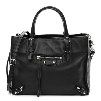 Balenciaga Calfskin Papier Mini A4 Zip Around Tote Black 3 of 12