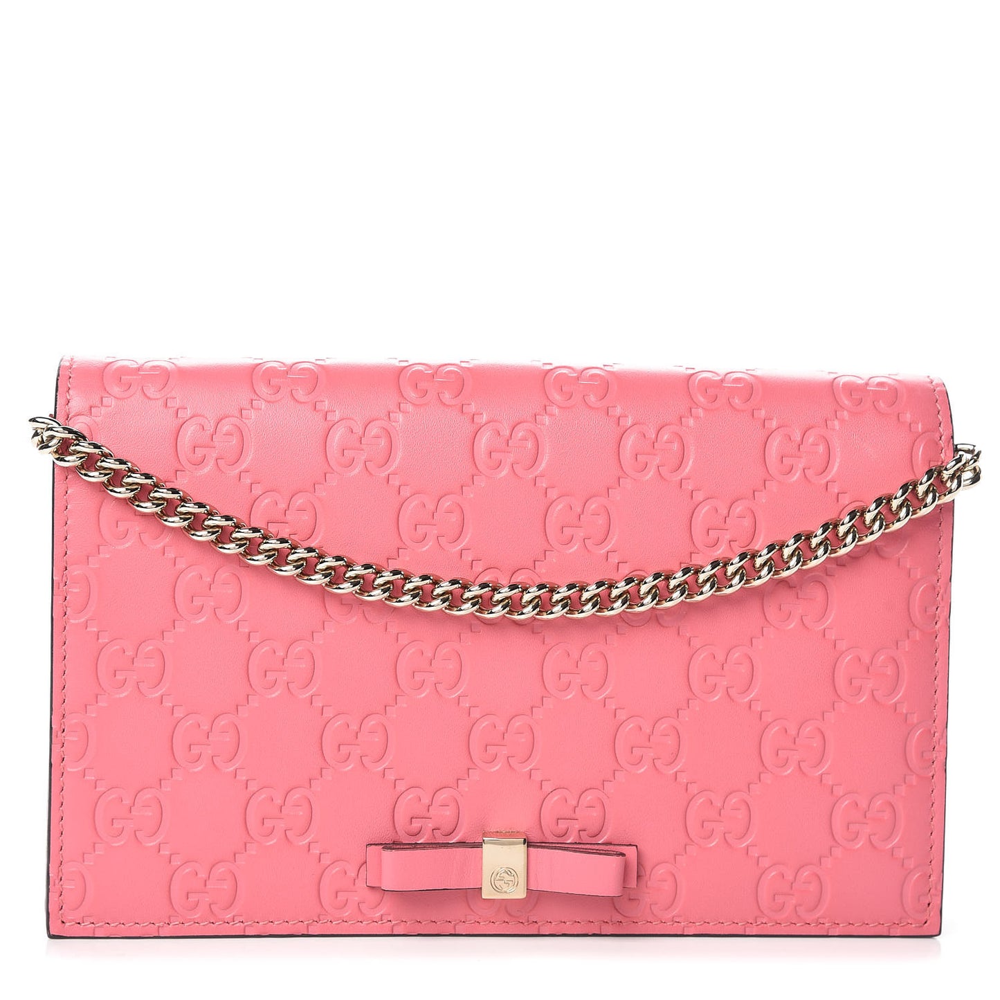 Guccissima Signature Bowy Chain Wallet Flush