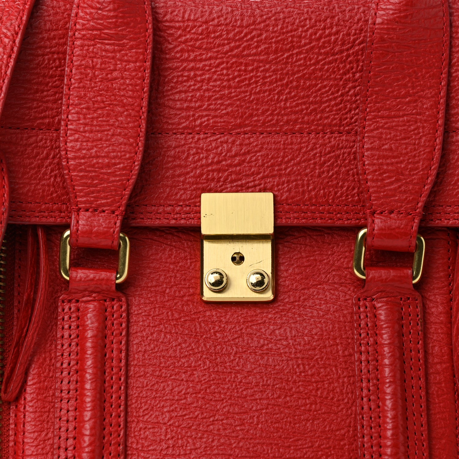 3.1 Phillip Lim Textured Calfskin Medium Pashli Satchel Red 7 of 11