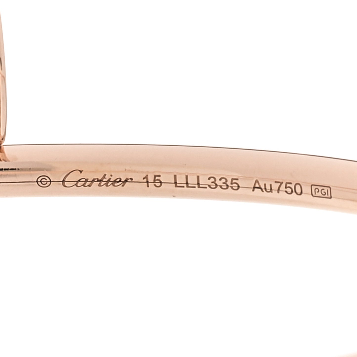 18K Pink Gold Diamond Small Juste Un Clou Bracelet 15