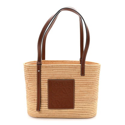 Loewe Raffia Small Square Basket Tote Bag Natural Tan 1 of 9