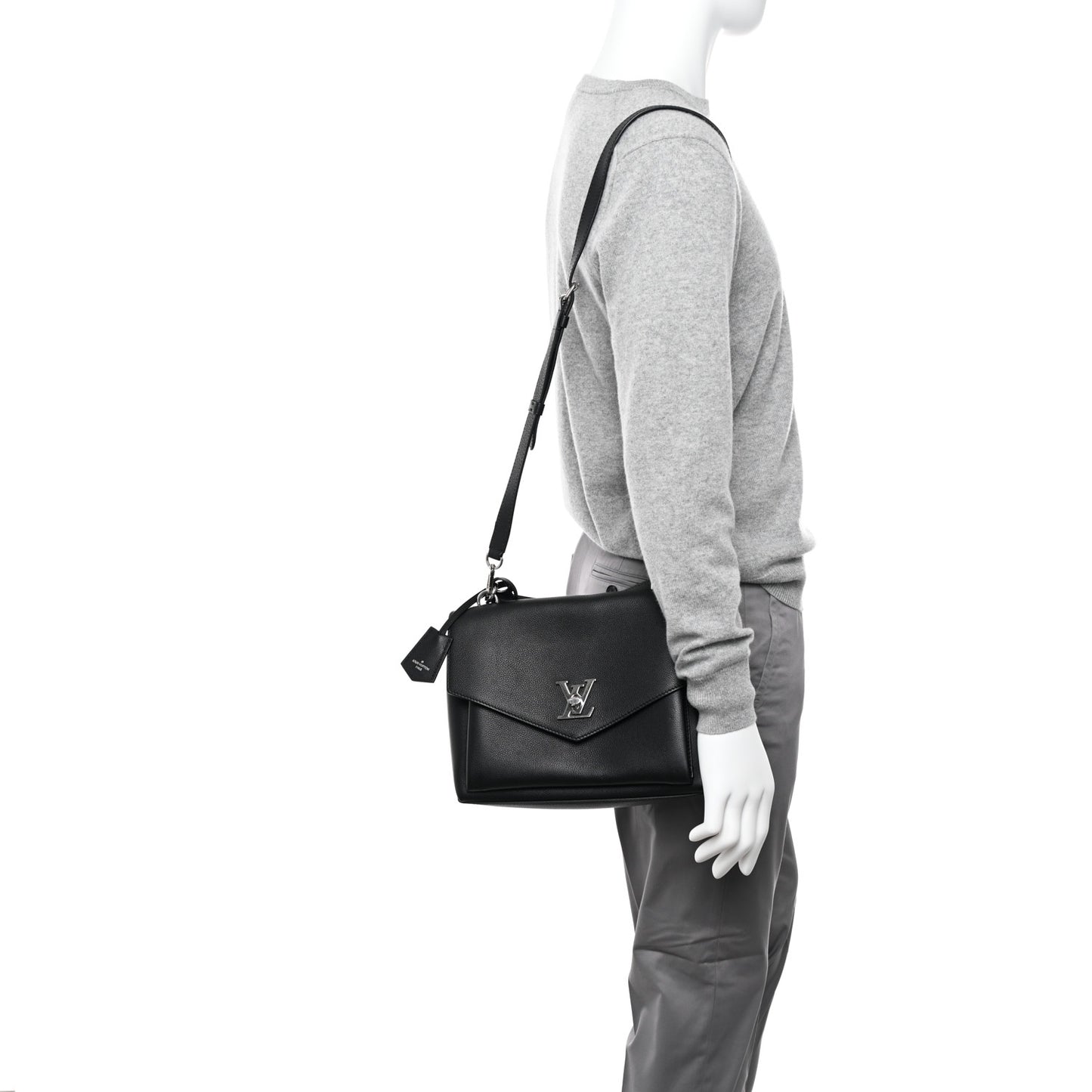 Soft Calfskin My Lockme Top Handle Black
