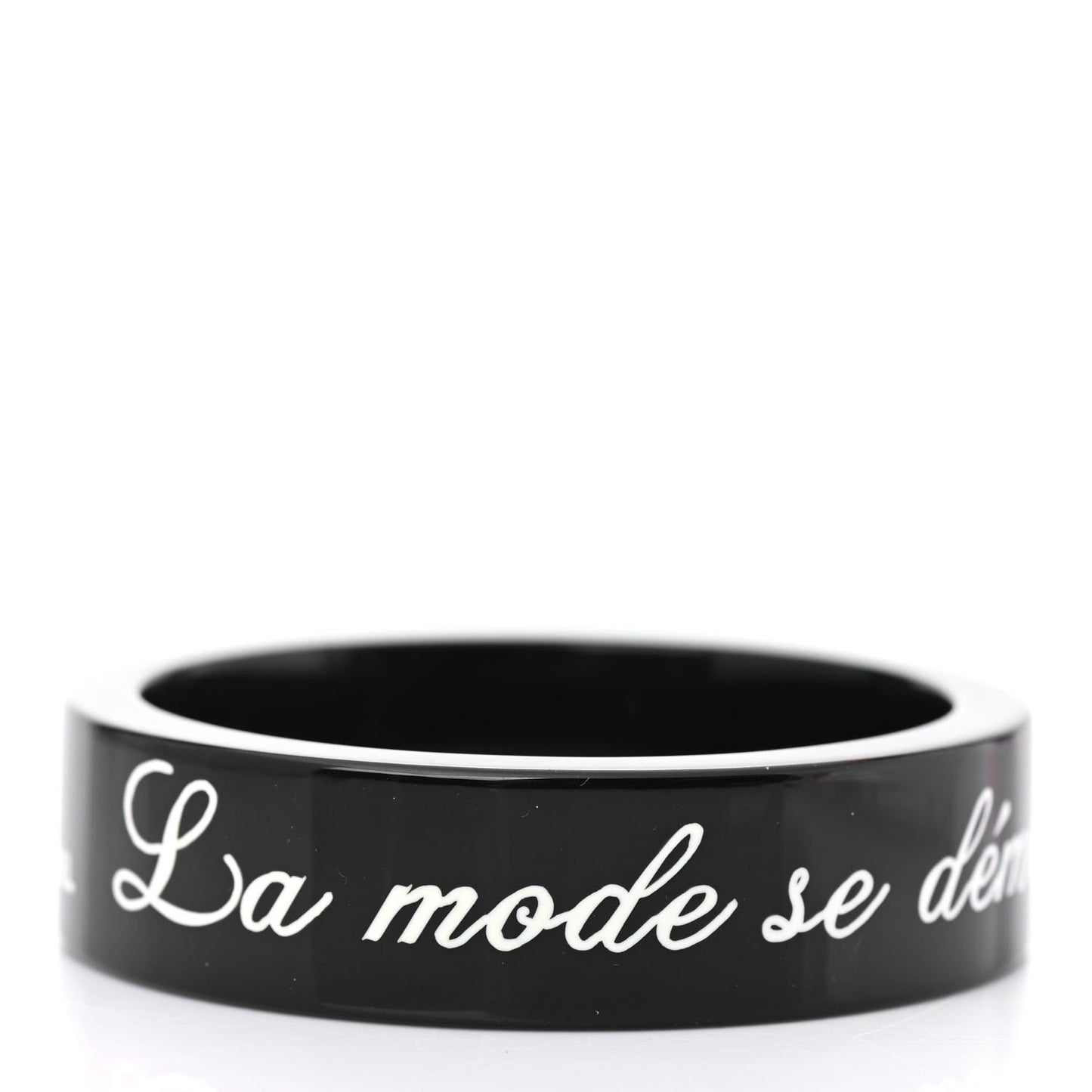 Resin La Mode Se Demode Bangle Bracelet Black