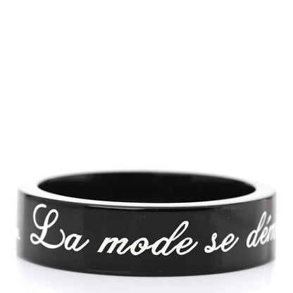 Chanel Resin La Mode Se Demode Bangle Bracelet Black 2 of 4