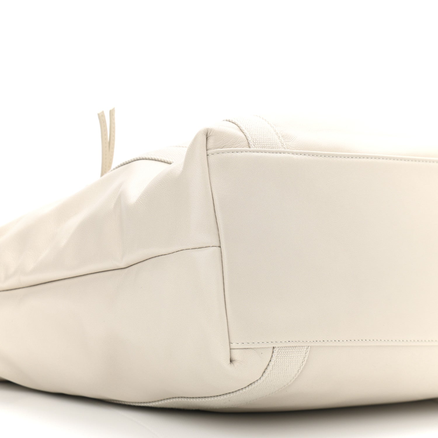 Saint Laurent Calfskin Small Daily Cabas Shopping Tote White 9 of 10