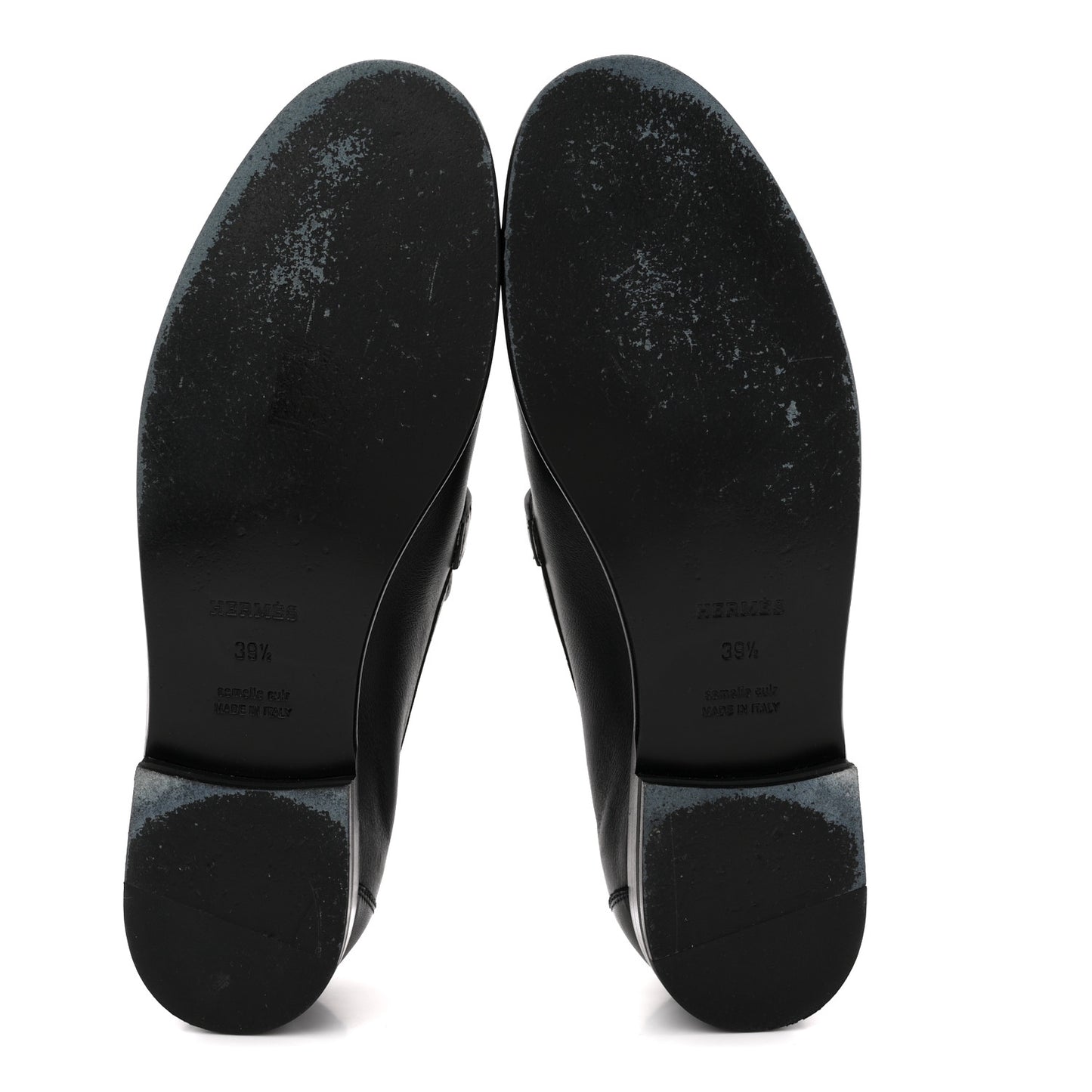 Calfskin Womens Destin Loafers 39.5 Black White
