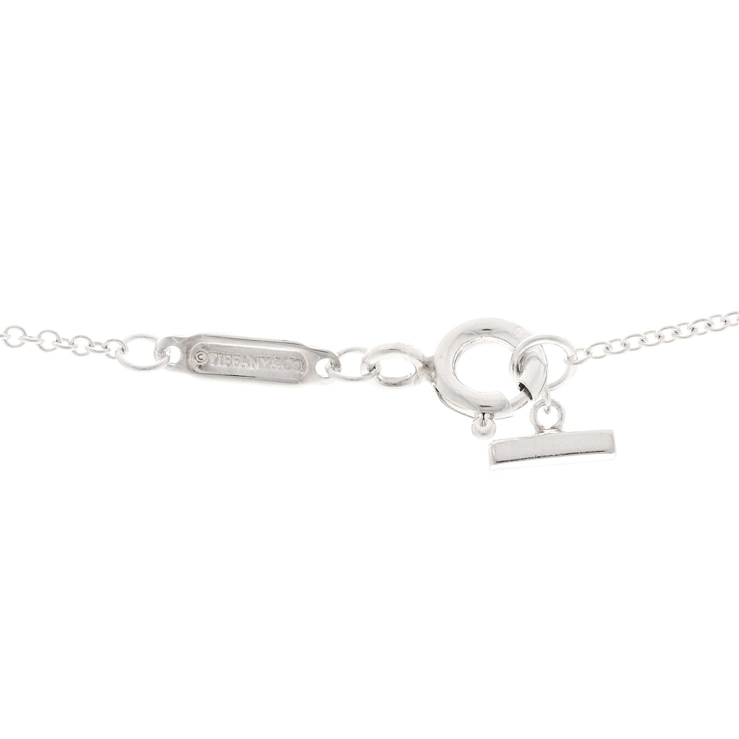 Sterling Silver Large T Smile Pendant Necklace