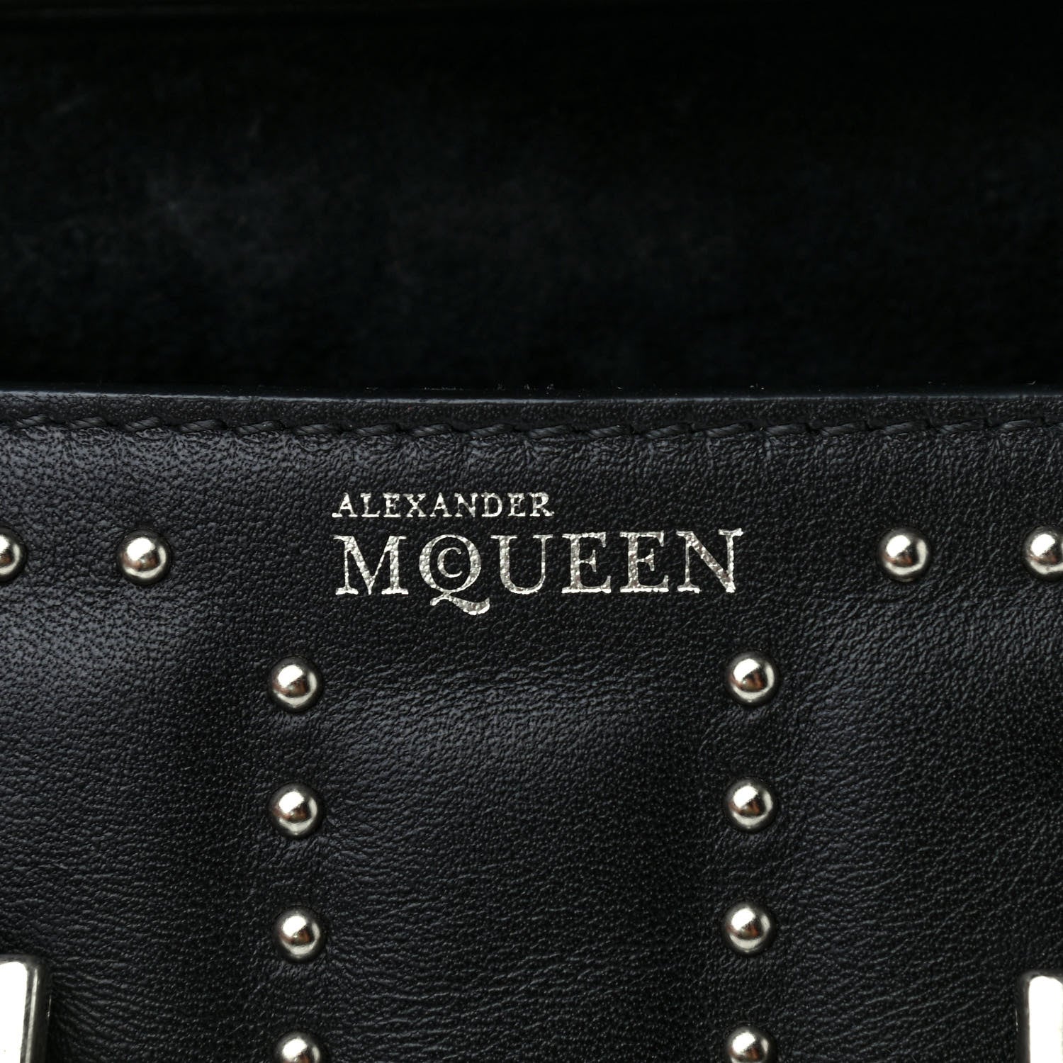 Alexander McQueen Calfskin Studded Mini Heroine Shoulder Bag Black 6 of 10