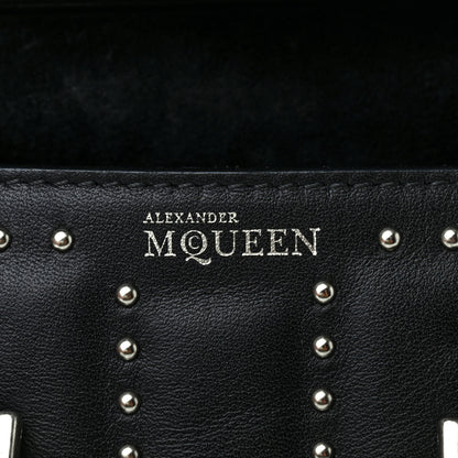 Alexander McQueen Calfskin Studded Mini Heroine Shoulder Bag Black 6 of 10