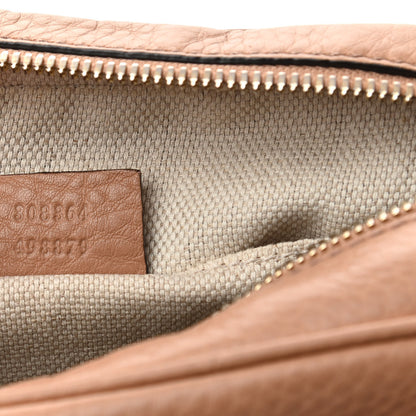 Gucci Pebbled Calfskin Small Soho Disco Bag Camelia 8 of 9