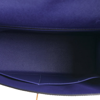 Hermes Epsom Kelly Sellier 32 Bleu Electrique 5 of 9