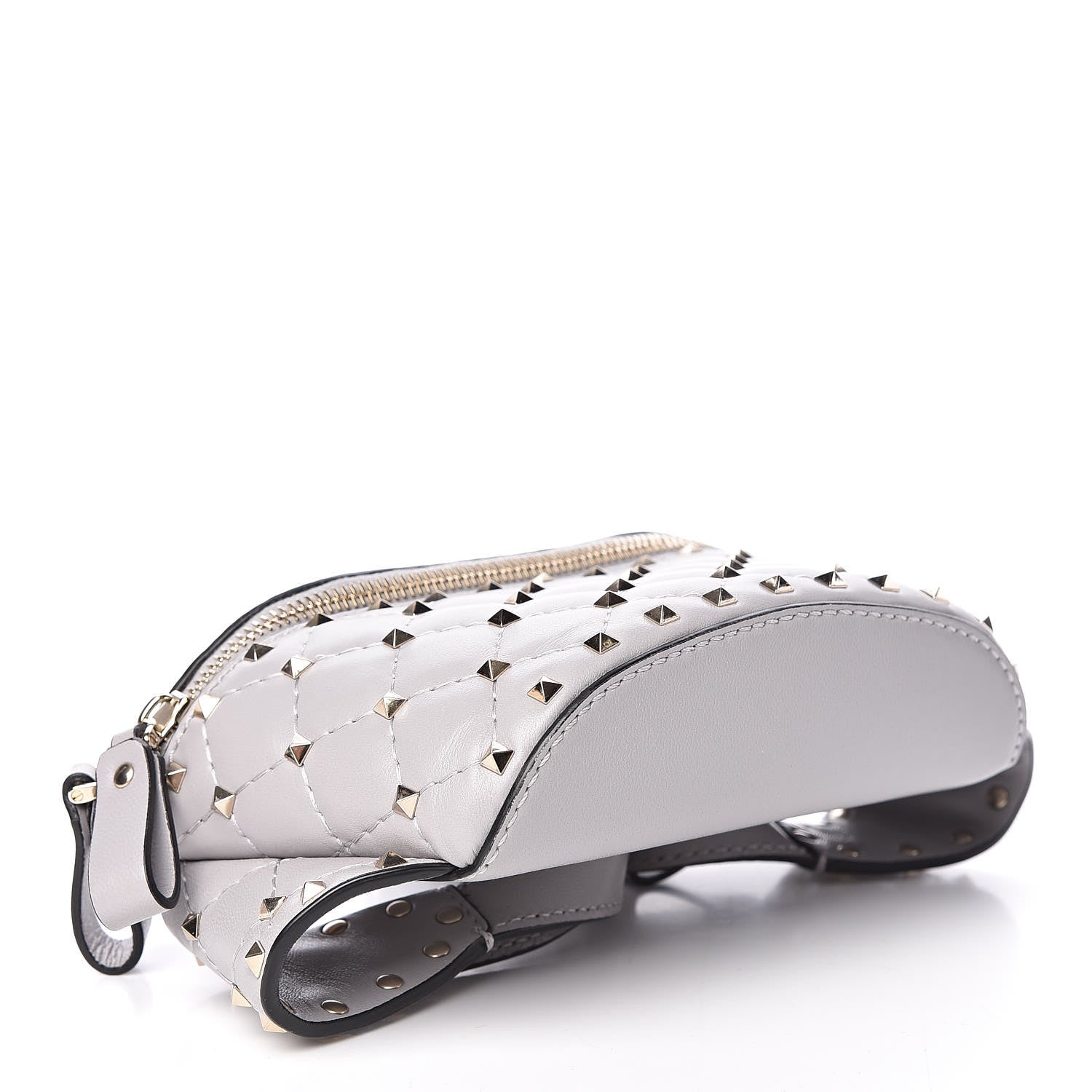 Valentino Garavani Nappa Rockstud Spike Belt Bag 85 Pastel Grey 4 of 9