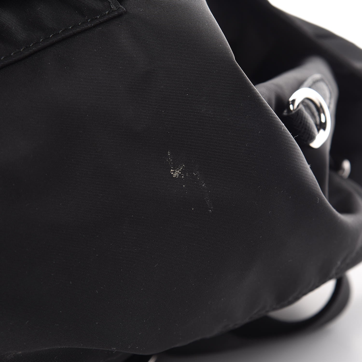 Prada Nylon New Vela Studded Backpack Black White 11 of 12