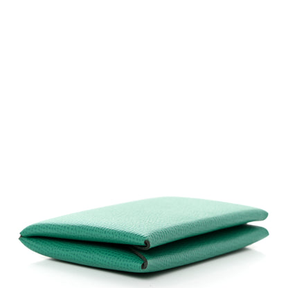 Hermes Epsom Calvi Card Case Vert Jade 4 of 8