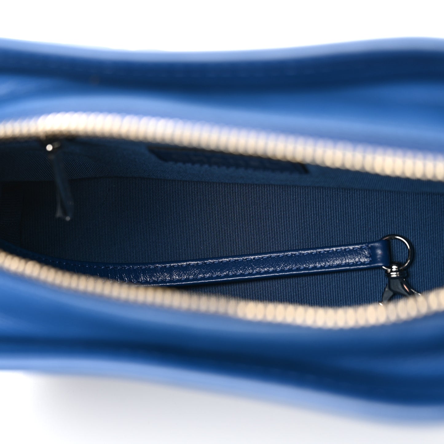 Aged Calfskin Quilted Small Gabrielle Hobo Blue