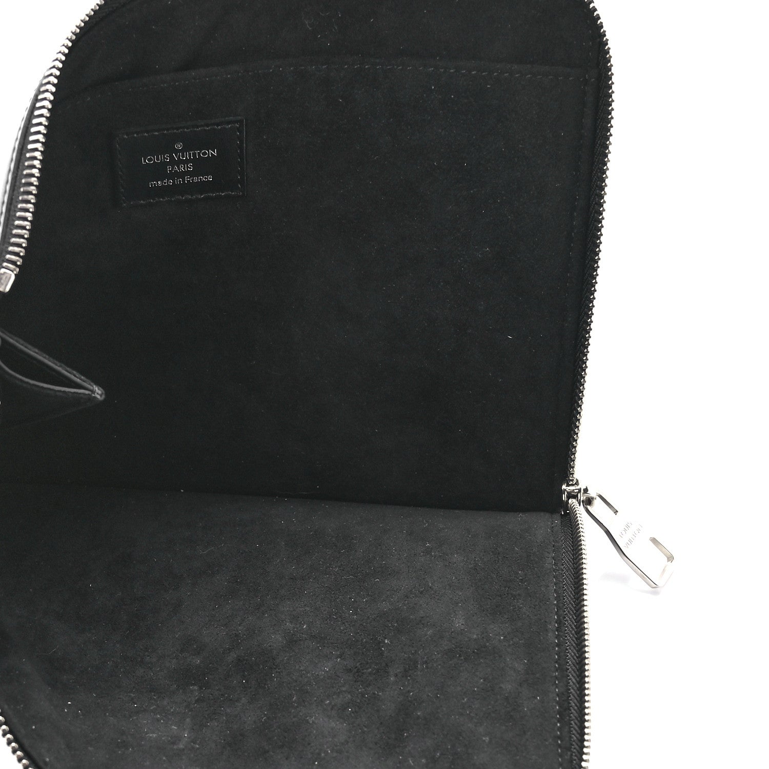 Louis Vuitton Calfskin Pochette Jules Zipped Clutch Black 5 of 12