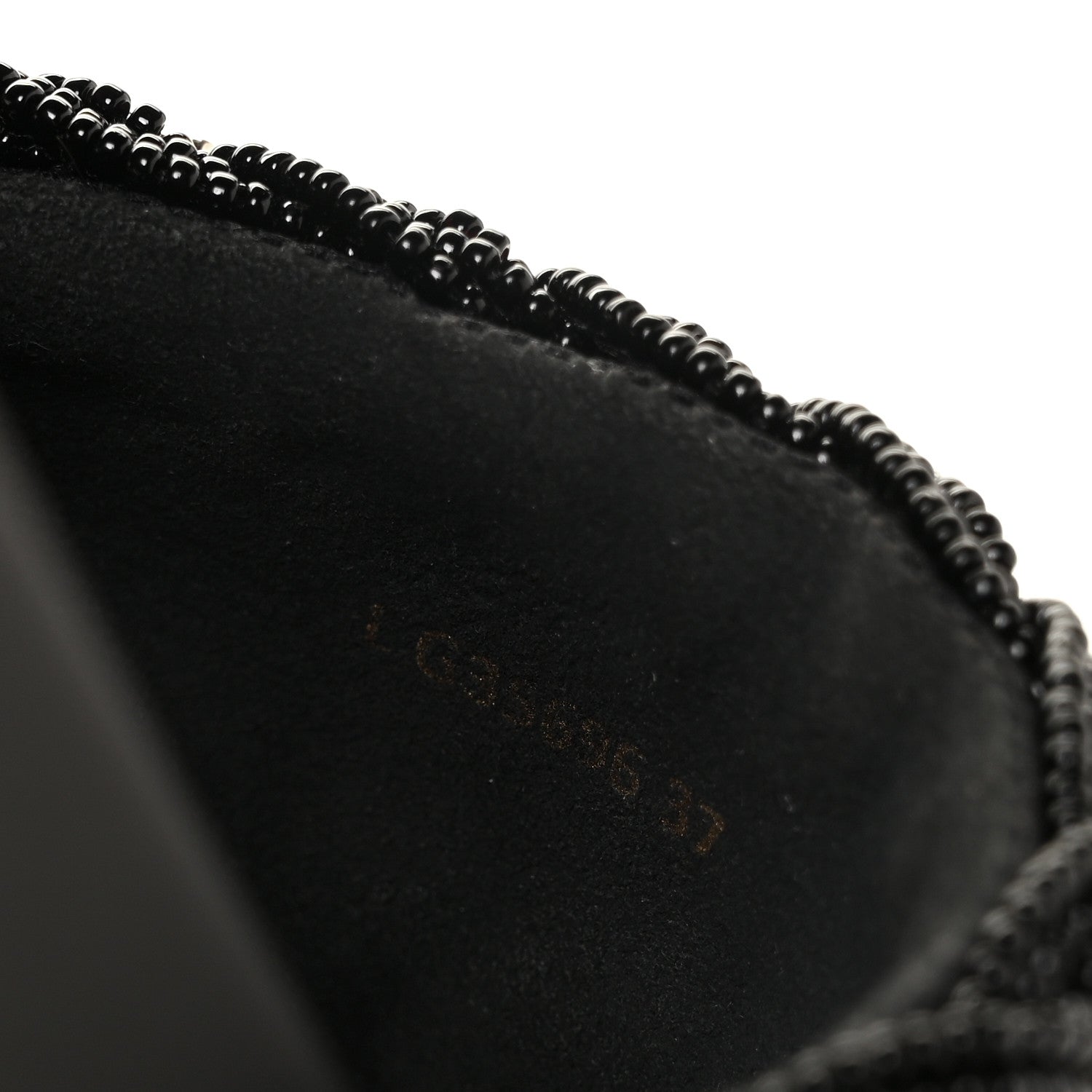 Chanel Lambskin Pearl Beaded Woven Slides 37 Black 7 of 8