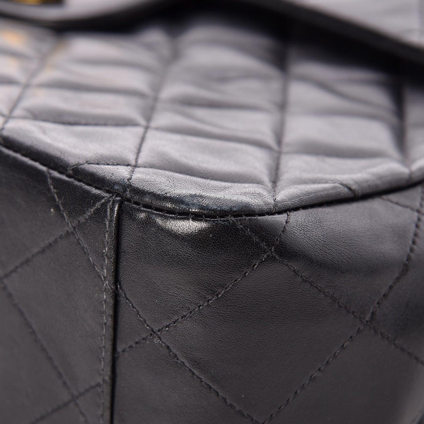Lambskin Quilted XL Jumbo Single Flap Black