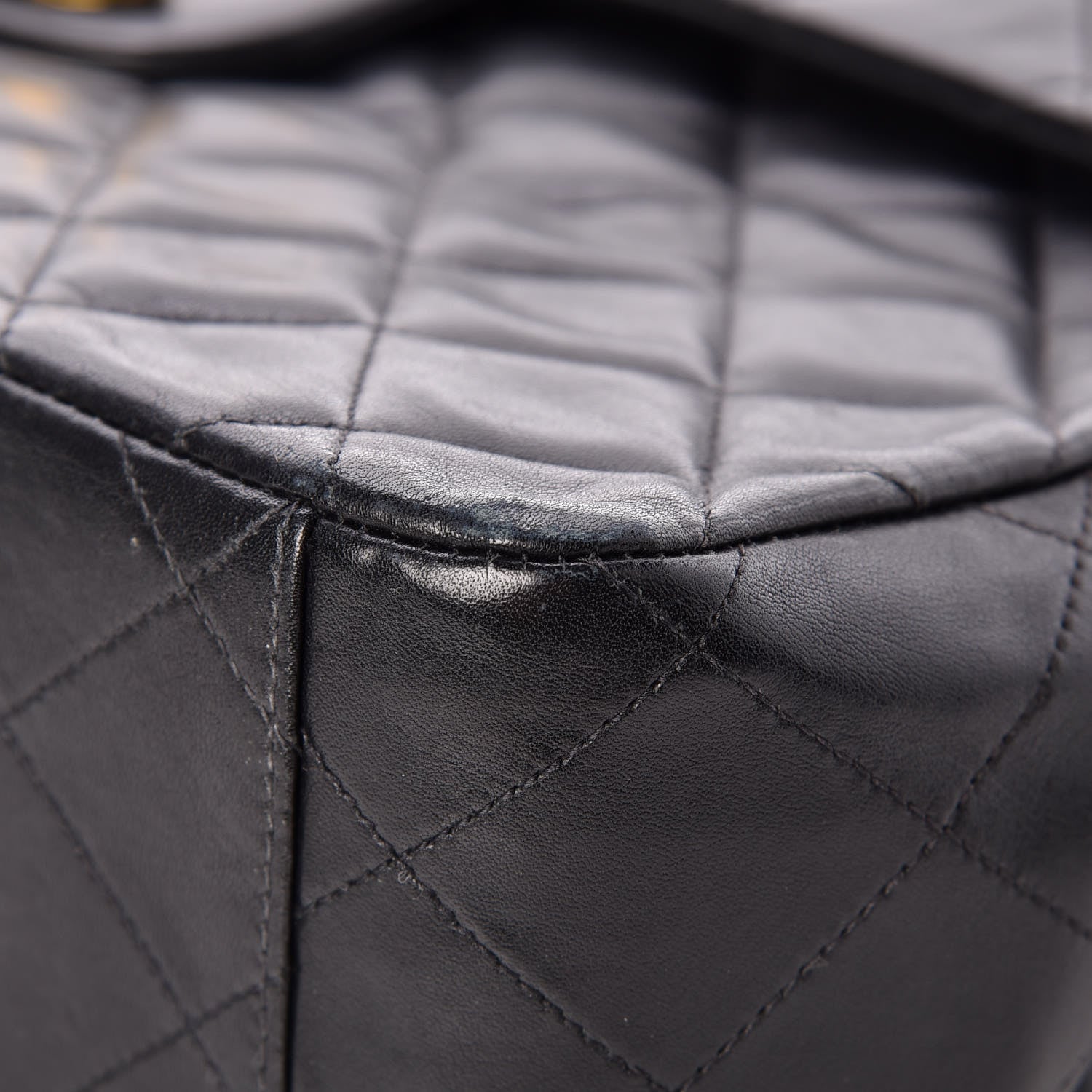 Chanel Lambskin Quilted XL Jumbo Single Flap Black 9 of 18