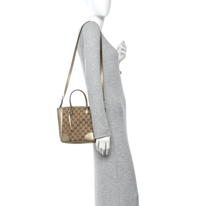 Gucci Monogram Mini Bree Tote Golden Beige 2 of 14