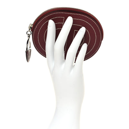 Hermes Chevre Mysore Mini In-The-Loop Card Holder Rouge H 2 of 7