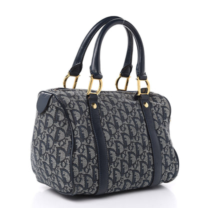 Christian Dior Monogram Boston Navy Blue 3 of 15