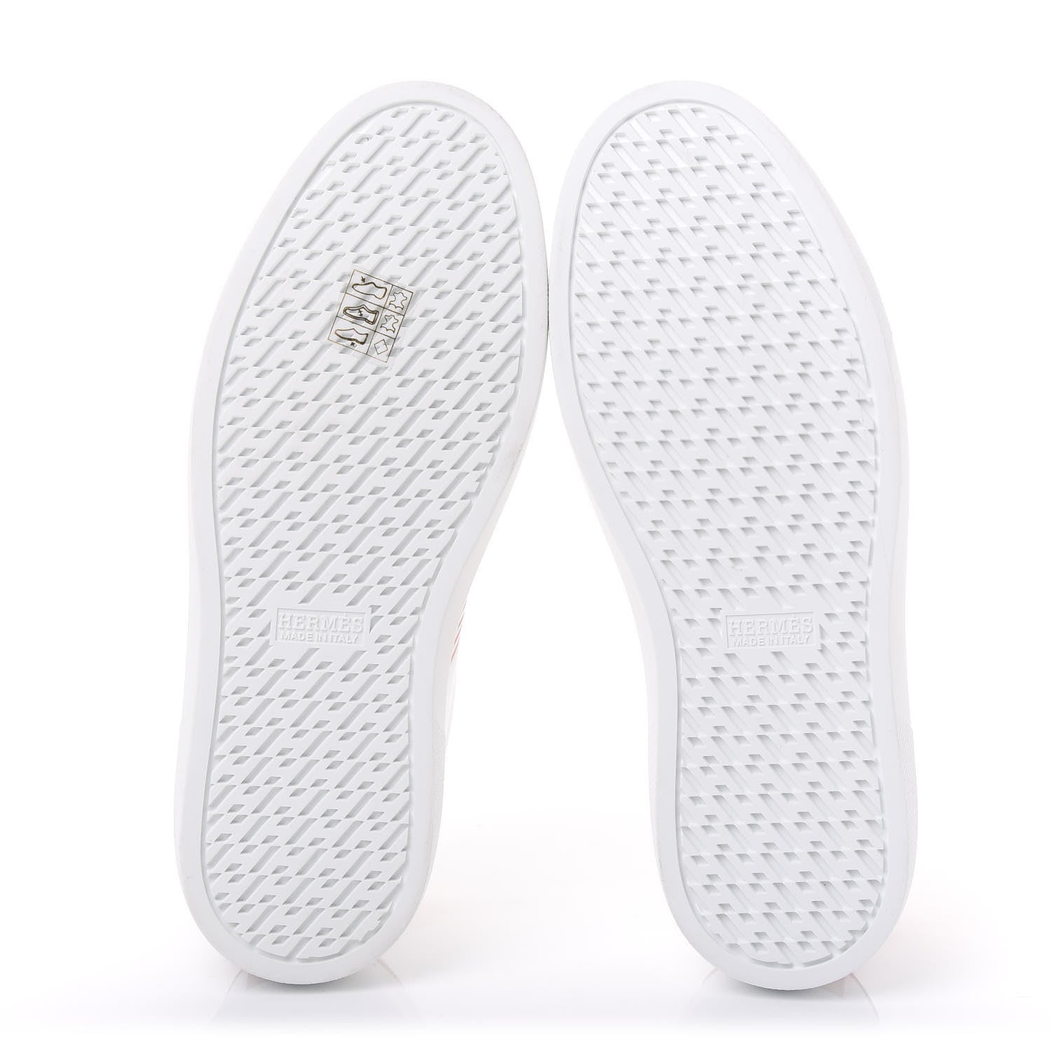 Hermes Calfskin Womens Advantage Sneakers 36 White Orange 5 of 9