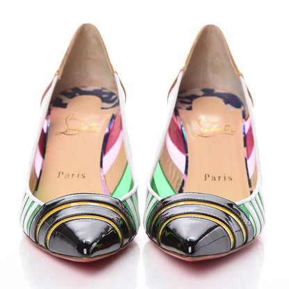 Christian Louboutin Patent Kid PVC Bandy 70 Pumps 39 Black 2 of 10