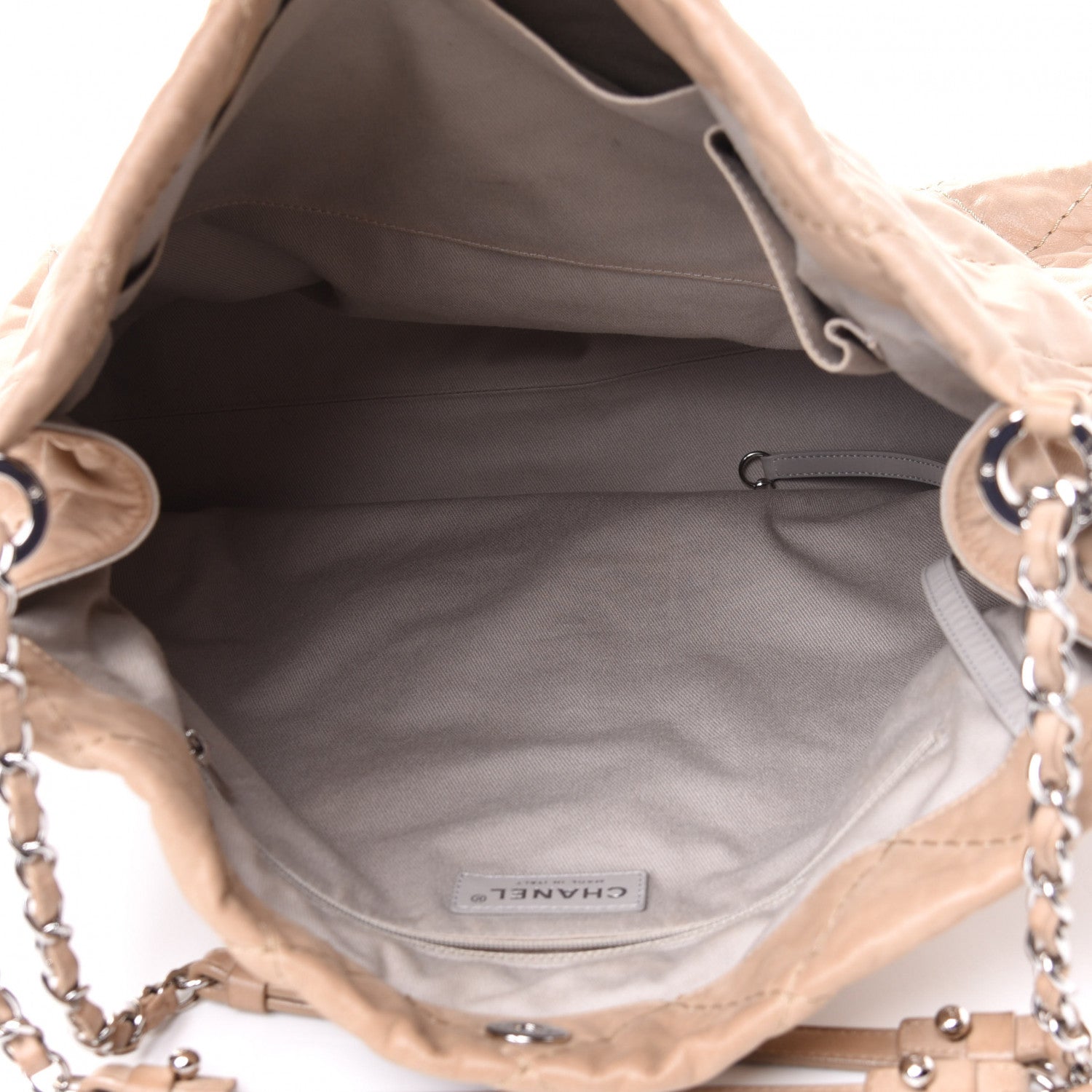 Chanel Iridescent Calfskin Large Sea Hit North South Tote Beige 4 of 5